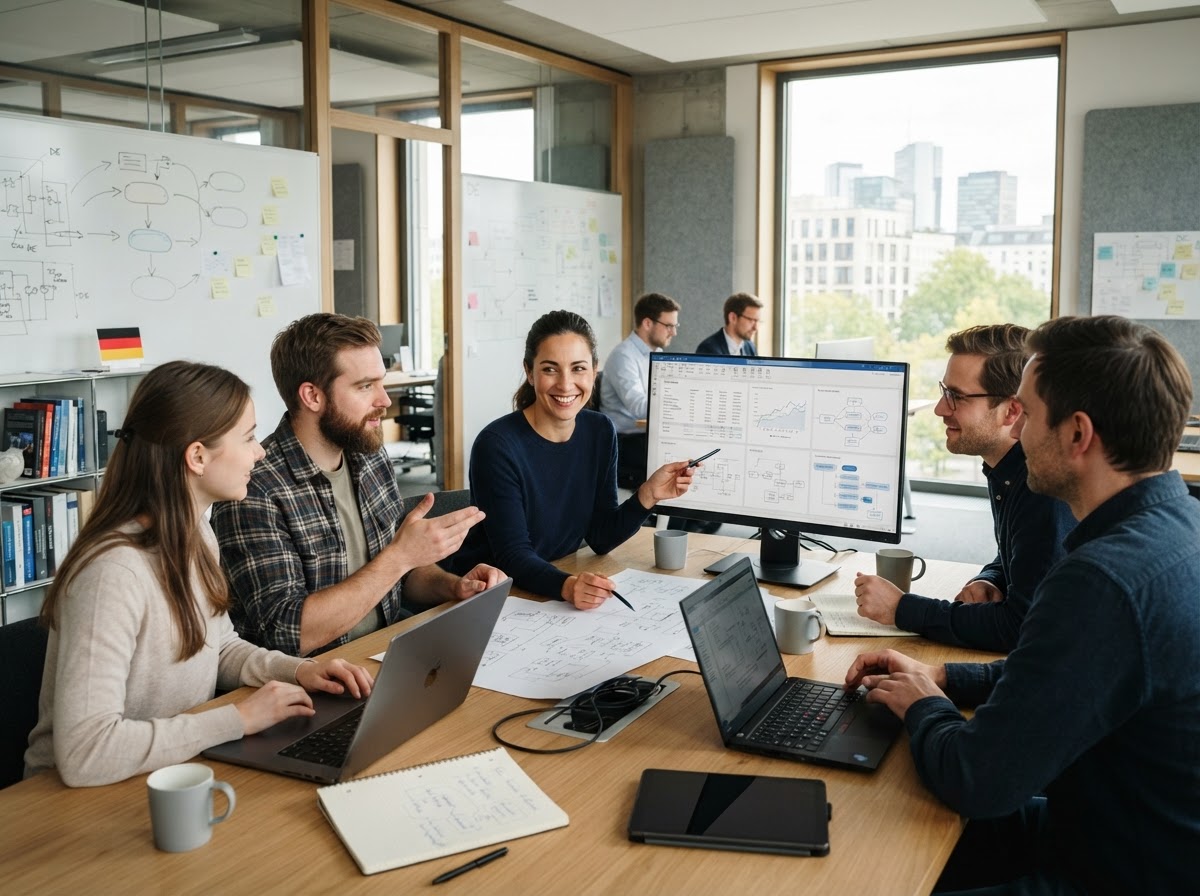 Veron Flow Team bei der Analyse von Finanzdaten und Marktmodellen